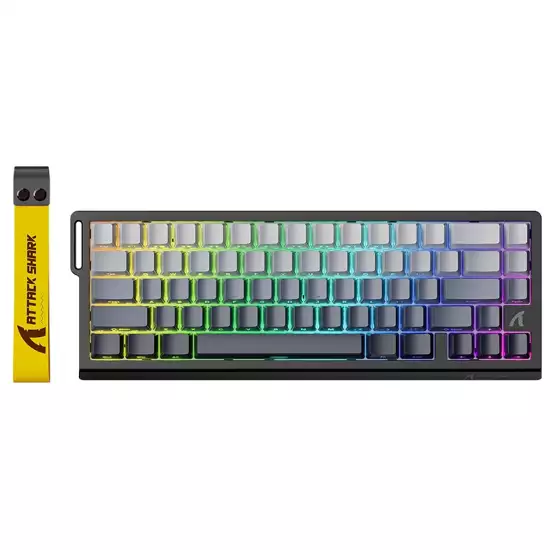 ATTACK SHARK X68 HE 8000Hz Rapid Trigger Keyboard, 0.01mm RT Accuracy Wired Gaming Keyboard with Magnetic Switch, Adjustable Actuation, Rapid Trigger, Snap Tap, RGB Lighting for PC/Mac, Moonlit Night ATTACK SHARK X68 HE 8000Hz Rapid Trigger Keyboard, 0.01mm RT Accuracy Wired Gaming Keyboard with Magnetic Switch, Adjustable Actuation, Rapid Trigger, Snap Tap, RGB Lighting for PC/Mac, Moonlit Night