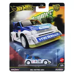Hot Wheels Premium Car Culture Collectible Toy Car, 1:64 Scale Die-Cast '86 MG Metro 6R4, Hammer Drop Vehicle with Real Riders Tires Hot Wheels Premium Car Culture Collectible Toy Car, 1:64 Scale Die-Cast '86 MG Metro 6R4, Hammer Drop Vehicle with Real Riders Tires