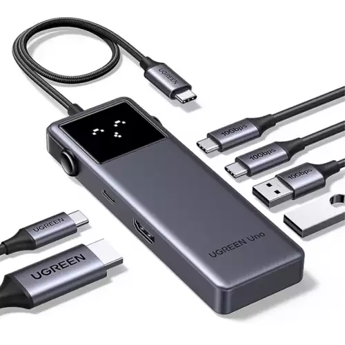 UGREEN Uno USB C HUB 4K60Hz PD100W 10Gbps USB3.2 Splitter Adapter for Laptop Macbook Pro Air USB Expander Docking Station 35998