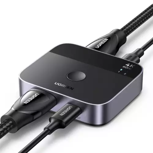 UGREEN 4K HDMI Switch 2PC USB C + 2X1 H D M I Splitter Display Screen Plug & Play, HD Audio Sync, ESD Protection for Laptop, TV Box/Stick, PC, PS5/4/3, Xbox 360/One 55452