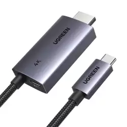 UGREEN 4K@60Hz Unidirectional USB C to HDMI Cable 2M with 100W PD Fast Charging Adapter 2-in-1 Thunderbolt Type C Compatible with iPhone 16 Pro Max, SteamDeck, MacBook, iPad, Galaxy S24, XPS (55330) UGREEN 4K@60Hz Unidirectional USB C to HDMI Cable 2M with 100W PD Fast Charging Adapter 2-in-1 Thunderbolt Type C Compatible with iPhone 16 Pro Max, SteamDeck, MacBook, iPad, Galaxy S24, XPS (55330)