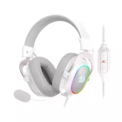Redragon H510 Zeus-X RGB White Wired Gaming Headset - 7.1 Surround Sound - 53MM Audio Drivers in Memory Foam Ear Pads w/Durable Fabric Cover- Multi Platforms Headphone - USB Powered for PC/PS4/NS