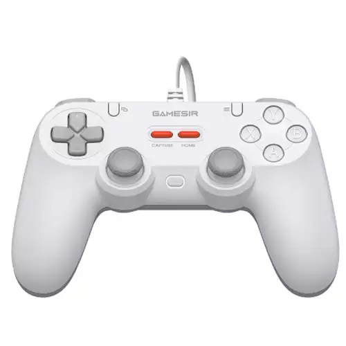 GameSir Tegenaria Lite Wired Symmetric Game Controller, Wired 1000Hz Polling Rate, Hall Effect Joysticks and 2 Remappable Buttons, Dual Vibration, Turbo, PC Gaming Controller, White| T3 LITE