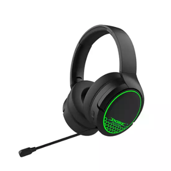 Dobe TP5-35110 RGB Gaming Bluetooth Wireless Headset with 2.4G Dual Mode for PS5-PS4-Switch-PC-Phone, Black (Used)