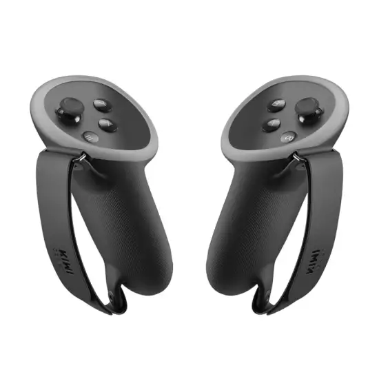 KIWI design Controller Grips Accessories Compatible with Meta Quest 3, Silicone Hand Grip Protector with Knuckle Straps
