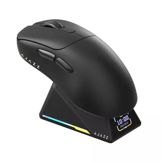 AJAZZ AJ-179 Apex 42000 DPI Magnetic Charging Station with TFT Display Mouse-PAW 3950 Sensor-8K Dongle AJ179 (Black) AJAZZ AJ-179 Apex 42000 DPI Magnetic Charging Station with TFT Display Mouse-PAW 3950 Sensor-8K Dongle AJ179 (Black)