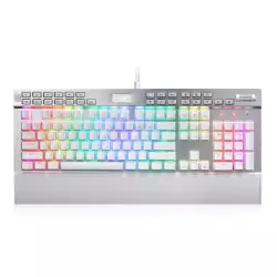 Redragon K550W RGB Yama 131 Key RGB LED Illuminated Backlit White Mechanical Keyboard Redragon K550W RGB Yama 131 Key RGB LED Illuminated Backlit White Mechanical Keyboard
