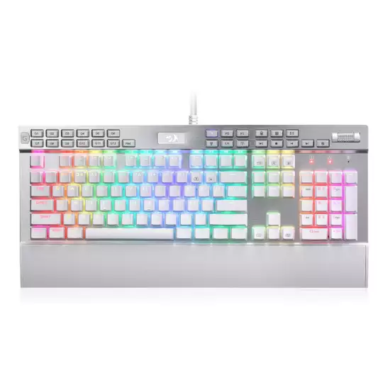 Redragon K550W RGB Yama 131 Key RGB LED Illuminated Backlit White Mechanical Keyboard