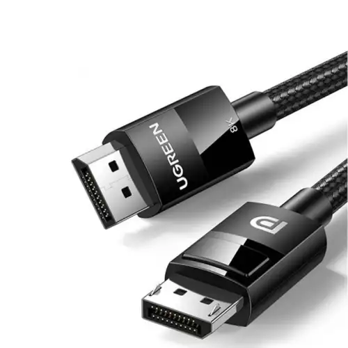 Ugreen DP 1.4 Male to Male Cable, 8K 60hz 4K 144Hz 2K 165Hz, 32.4Gbps Data Transfer, Tin-Plated Oxygen-Free Copper, HD DisplayPort Data Cable, 5m Braided Cable, Black | 80394