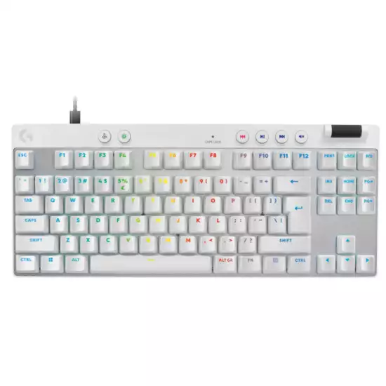Logitech PRO X TKL RAPID Wired Mechanical Gaming Keyboard White | 920-013242 Logitech PRO X TKL RAPID Wired Mechanical Gaming Keyboard White | 920-013242