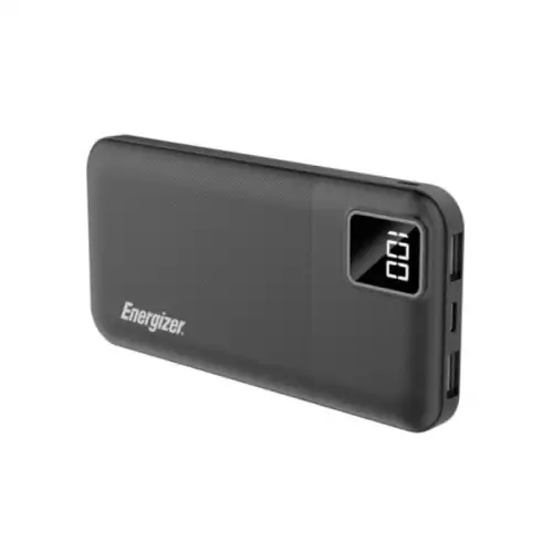 ENERGIZER UE10031 BLACK, 10000MAH, USB C/ MICRO USB dual INPUT, dual OUTPUT with digital display black
