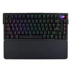 ASUS ROG Azoth Extreme Tri-Mode Mechanical Keyboard, NX Snow Switch, Anti-Ghosting, N-Key Rollover, Full-Color OLED Touchscreen, English - Arabic Layout, Black | 90MP03MA-BKCA00 ASUS ROG Azoth Extreme Tri-Mode Mechanical Keyboard, NX Snow Switch, Anti-Ghosting, N-Key Rollover, Full-Color OLED Touchscreen, English - Arabic Layout, Black | 90MP03MA-BKCA00