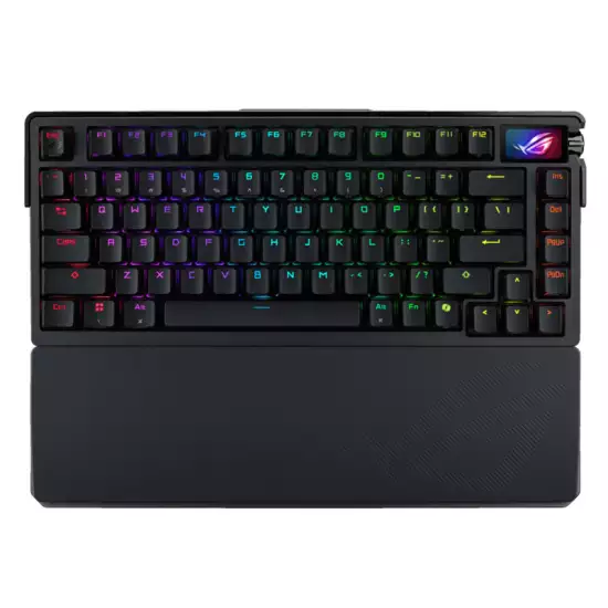 ASUS ROG Azoth Extreme Tri-Mode Mechanical Keyboard, NX Snow Switch, Anti-Ghosting, N-Key Rollover, Full-Color OLED Touchscreen, English - Arabic Layout, Black | 90MP03MA-BKCA00
