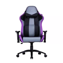 Cooler Master Caliber R3 Gaming Chair, Adjustable Lumbar Support, 180° Reclining, Reinforced Steel Frame, Memory Foam, Breathable PU, Class 4 Gas Lift, 2D Armrests, Black/Purple | CMI-GCR3-PR Cooler Master Caliber R3 Gaming Chair, Adjustable Lumbar Support, 180° Reclining, Reinforced Steel Frame, Memory Foam, Breathable PU, Class 4 Gas Lift, 2D Armrests, Black/Purple | CMI-GCR3-PR