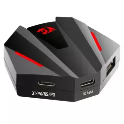 Redragon GA250 Vulcan Keyboard and Mouse Adapter, LED Gaming Console Converter for PS3/4, NS and Xbox One, Supports 2.4Ghz Wireless Connection, Black | GA250 Redragon GA250 Vulcan Keyboard and Mouse Adapter, LED Gaming Console Converter for PS3/4, NS and Xbox One, Supports 2.4Ghz Wireless Connection, Black | GA250