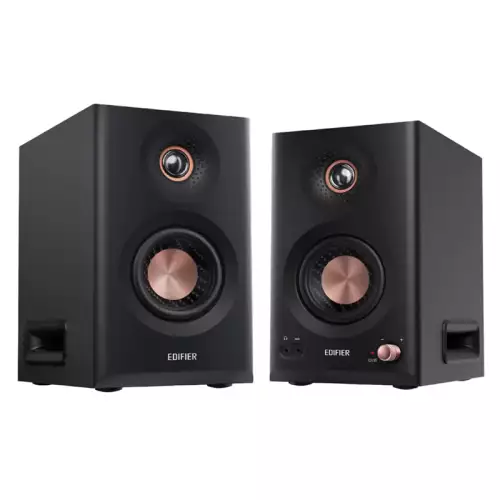 Edifier MR5 Powered Studio Monitor Speakers 2.0, Hi-Res Audio & Wireless Certified Bookshelf Speakers, 110W RMS, Balanced Analog XLR and Bluetooth V6.0 with Multi-Point Connection - Black