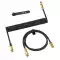 ATTACK SHARK C03 Coiled Cable (Type-C, Gold-Plated Aviator) Black