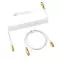 ATTACK SHARK C03 Coiled Cable (Type-C, Gold-Plated Aviator) White