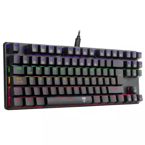 T-DAGGER TGK313 BORA Gaming Mechanical Keyboard - Rainbow LED Lighting -TKL Size 87 Key - AR/EN Key || (T-TGK313) (Red Switch)