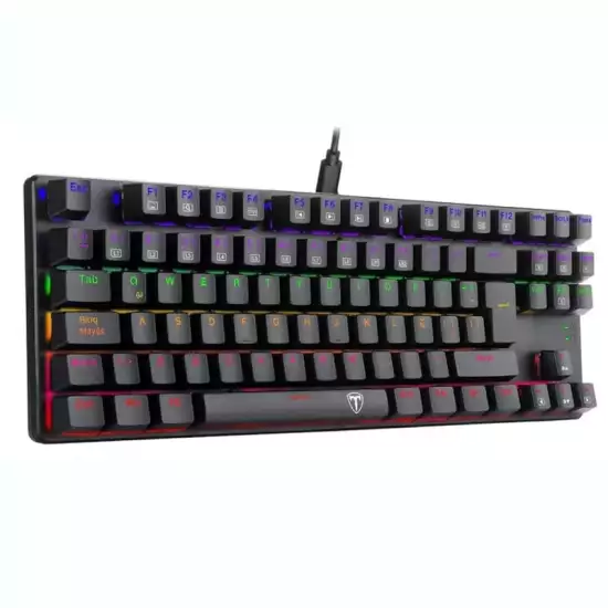T-DAGGER TGK313 BORA Gaming Mechanical Keyboard - Rainbow LED Lighting -TKL Size 87 Key - AR/EN Key || (T-TGK313) (Brown Switch)