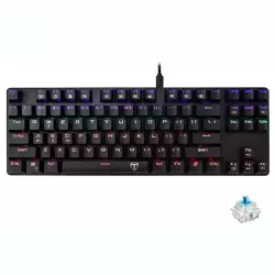 T-DAGGER TGK313 Bora Gaming Mechanical Keyboard - Rainbow LED Lighting - Hot Swappable Switches (Blue Switch), USB