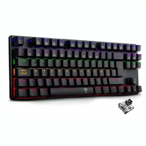 T-DAGGER Bora T-TGK313 BLACK Switch RAINBOW LED Mechanical Gaming Keyboard