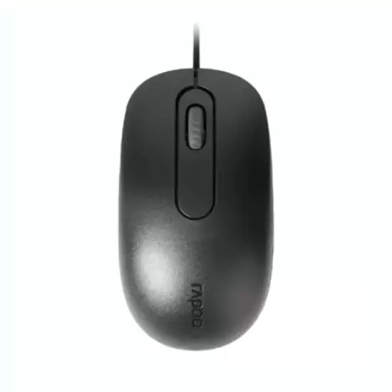 Rapoo Optical Mouse N200, High resolution 1600 DPI Sensor - Black Rapoo Optical Mouse N200, High resolution 1600 DPI Sensor - Black