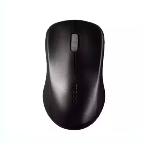 Rapoo Wireless Mouse 1620, Comfortable Elongated Design - Black