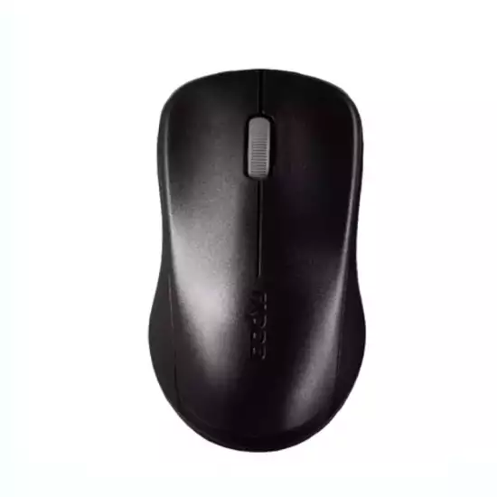 Rapoo Wireless Mouse 1620, Comfortable Elongated Design - Black
