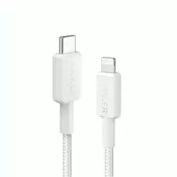 Anker 322 USB-C to Lightning Cable 3ft Braided A81B5H21 - White
