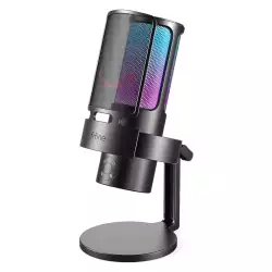 FIFINE A8 Plus AmpliGame USB Condenser Gaming Microphone, with 4 Polar Patterns for Podcast Streaming Recording YouTube, RGB Desktop Mic for PS4, Mac, with Headphone Jack Black FIFINE A8 Plus AmpliGame USB Condenser Gaming Microphone, with 4 Polar Patterns for Podcast Streaming Recording YouTube, RGB Desktop Mic for PS4, Mac, with Headphone Jack Black