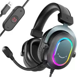 FIFINE H6 AmpliGame USB Gaming Headset – 7.1 Surround Sound with EQ Mode - Black FIFINE H6 AmpliGame USB Gaming Headset – 7.1 Surround Sound with EQ Mode - Black