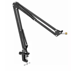 FIFINE CS1 Scissor Boom Arm Stand with 3/8" Thread Size and 5/8" Adapter for All Standard Mics, Mic Mounts, Shock Mounts Black FIFINE CS1 Scissor Boom Arm Stand with 3/8" Thread Size and 5/8" Adapter for All Standard Mics, Mic Mounts, Shock Mounts Black
