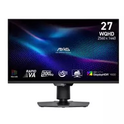 MSI MAG 274QPF X30MV Gaming Monitor, 27 INCH Rapid VA Display, WQHD Resolution, 0.5ms Response Time, 300Hz Refresh Rate, Adaptive Sync, Quantum Dot Feature, Black | 9S6-3CF09H-001
