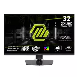 MSI MAG 322URDF E16 Gaming Monitors, 32" Rapid IPS Display, 4K UHD @ 160Hz, FHD @ 320Hz, 0.5ms (GtG) Response Time, DisplayHDR 400, Adaptive-Sync, Black | 9S6-3DD89T-001