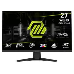 MSI MAG 274QF X24 Gaming Monitor, 27" Rapid IPS Display, WQHD Resolution, 240Hz Refresh Rate, 0.5ms (GtG) Response Time, AI Vision Technology, Black | 9S6-3CE41H-061 (Open Sealed)
