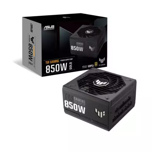 ASUS TUF Gaming 850W 80Plus Gold Fully Modular Power Supply, ATX 3.0 Compatible 80+ Gold Certified, Military-grade, Dual Ball Bearing, Axial-tech Fan, PCB Coating, Black | 90YE00S2-B0NA00