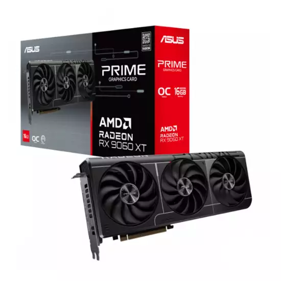 ASUS PRIME-RX9060XT-O16G Graphics Card – AMD Radeon RX 9060 XT GPU | 16GB GDDR6 | PCIe 5.0 | Boost Clock up to 3330 MHz | 8K Support ASUS PRIME-RX9060XT-O16G Graphics Card – AMD Radeon RX 9060 XT GPU | 16GB GDDR6 | PCIe 5.0 | Boost Clock up to 3330 MHz | 8K Support
