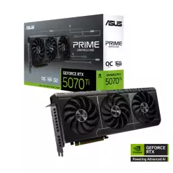 ASUS Prime GeForce RTX 5070 Ti OC Edition Graphics Card, 16GB GDDR7 256-Bit Memory, 2497 MHz Boost Clock, 8960 CUDA Cores, PCI Express 5.0 | 90YV0MF0-M0NA00