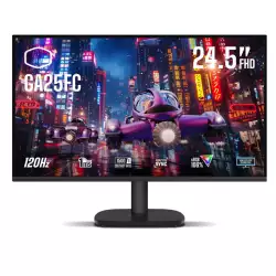 Cooler Master GA25FC Gaming Monitor, 25" IPS Display, FHD Resolution, 120Hz Refresh Rate, 1ms (MPRT) Response Time, Adaptive Sync VRR Technology, Black | CMI-GA25FC-UK Cooler Master GA25FC Gaming Monitor, 25" IPS Display, FHD Resolution, 120Hz Refresh Rate, 1ms (MPRT) Response Time, Adaptive Sync VRR Technology, Black | CMI-GA25FC-UK