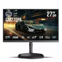 Cooler Master Monitor Gaming 27 Inch QHD IPS, 1ms MPRT, HDR400, 240Hz, Adaptive Sync GM27QPA