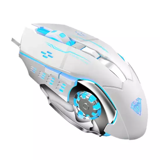 Aula S20 3200 Dpi LED Macro Gaming Mouse - White