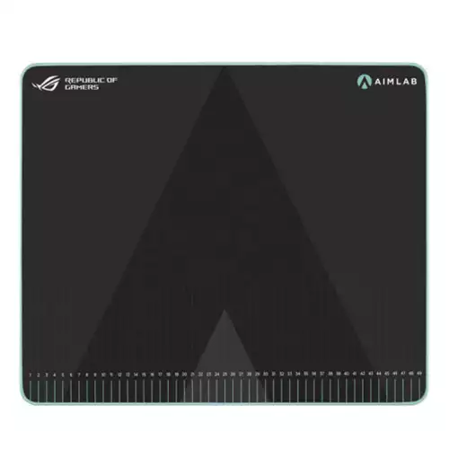 ASUS ROG Hone Ace Aim Lab Edition Gaming Mouse Pad, 508 X 420 x 3 mm, Large Size, Soft, Hybrid Cloth Material, Non-Slip Rubber Base, Esports & FPS Gaming, Black | 90MP0380-BPUA00