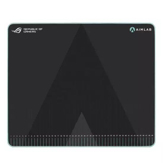ASUS ROG Hone Ace Aim Lab Edition Gaming Mouse Pad, 508 X 420 x 3 mm, Large Size, Soft, Hybrid Cloth Material, Non-Slip Rubber Base, Esports & FPS Gaming, Black | 90MP0380-BPUA00
