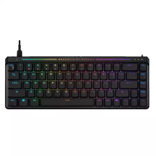 ASUS ROG Falchion Ace HFX Wired Mechanical keyboard, HFX Magnetic Switch, Rapid Trigger Toggle, Anti-Ghosting, N-Key Rollover, English - Arabic Layout, Black | 90MP03VE-BKCA00
