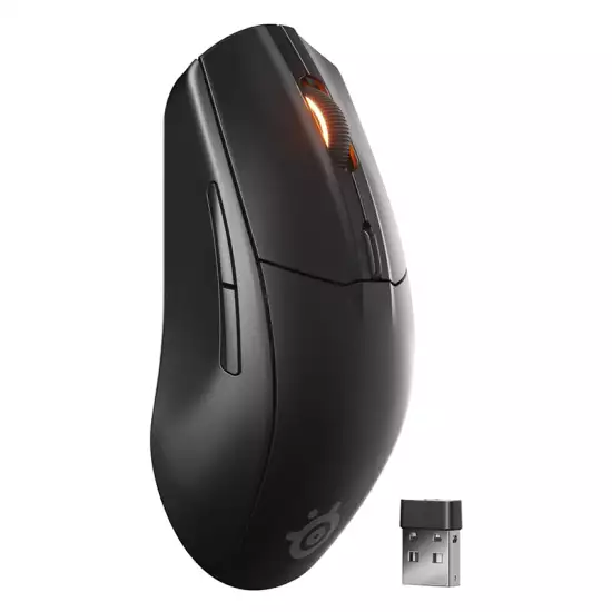 SteelSeries Rival 3 Wireless Gen 2 Gaming Mouse 2.4GHz and Bluetooth 18000 DPI TrueMove Air Optical Sensor 60 Million Click Durability Light-Weight 100% PTFE Feet - Black SteelSeries Rival 3 Wireless Gen 2 Gaming Mouse 2.4GHz and Bluetooth 18000 DPI TrueMove Air Optical Sensor 60 Million Click Durability Light-Weight 100% PTFE Feet - Black