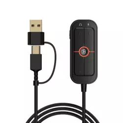 PIVA GS10 Sound Card Type-C to USB Controller for Clear Sound with 3.5 AUX Port and Microphone Controls Three EQ Adjustments and Mic and Headphone Volume Adjustment PIVA GS10 Sound Card Type-C to USB Controller for Clear Sound with 3.5 AUX Port and Microphone Controls Three EQ Adjustments and Mic and Headphone Volume Adjustment