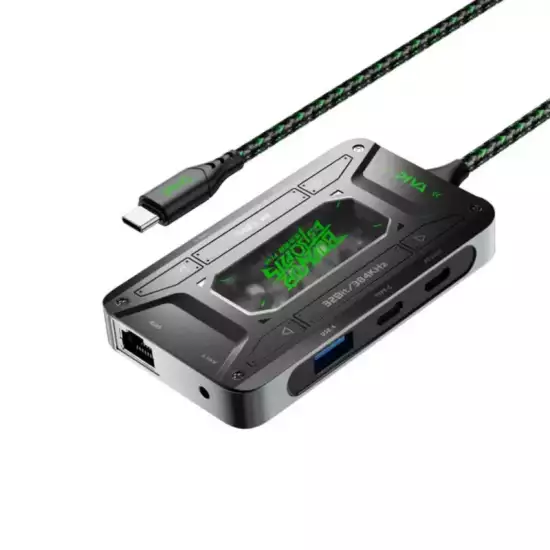 PIVA DS7 Adapter Type-C With 7 Ports and Ethernet PIVA DS7 Adapter Type-C With 7 Ports and Ethernet