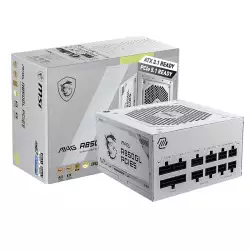 MSI MAG A850GL PCIe 5.1 & ATX 3.1 Gaming Power Supply - Full Modular - 80 Plus Gold Certified 850W - Compact Size - ATX PSU - White MSI MAG A850GL PCIe 5.1 & ATX 3.1 Gaming Power Supply - Full Modular - 80 Plus Gold Certified 850W - Compact Size - ATX PSU - White