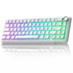 ATTACK SHARK X65PRO HE Wireless Rapid Trigger Keyboard Magnetic Switch 60% Wireless Magnetic Keyboard With 0.01mm RT Accuracy, Support RT/Snap Tap/DKS/MT/TGL - White (Used)